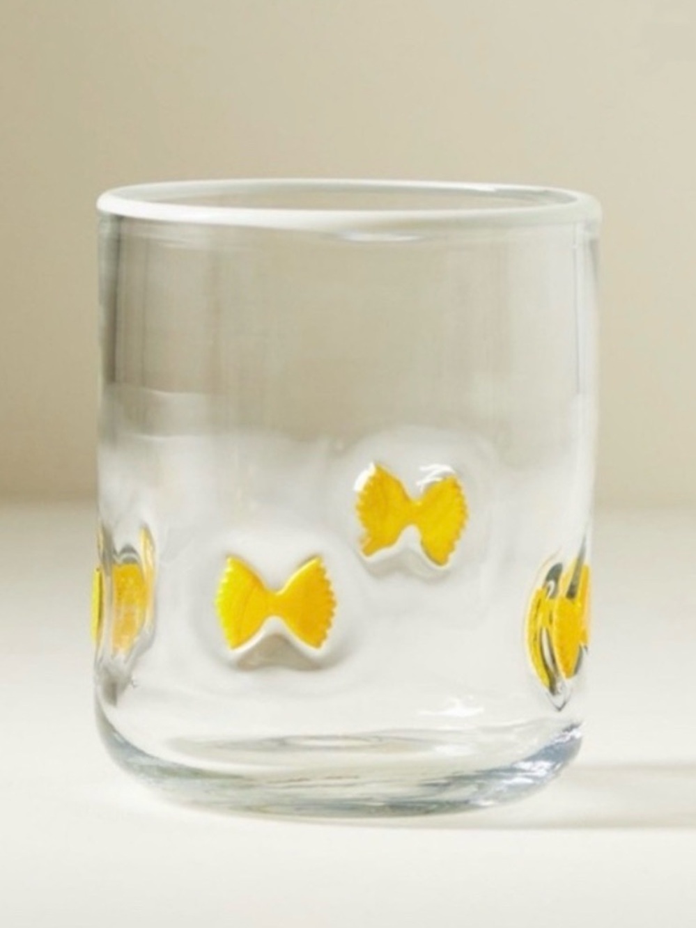 NEW Anthropologie The Icon Juice Glass, Bowtie Pasta